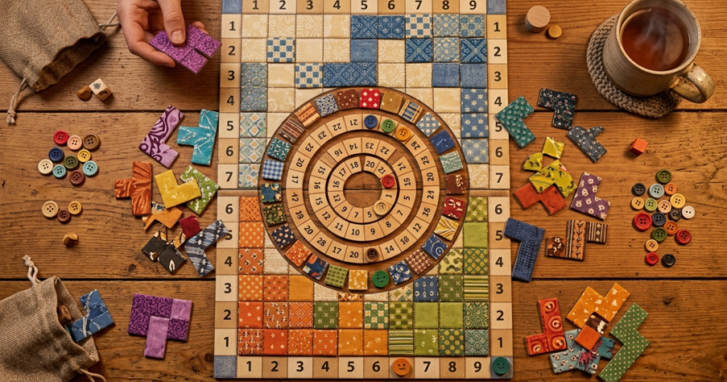 Patchwork: tvåspelarspelet om lapptäcken som blivit en modern klassiker